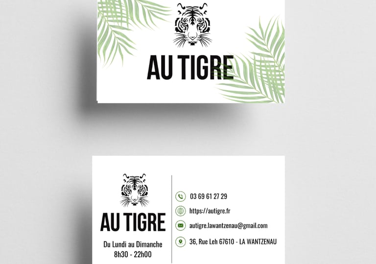 Carte de visite - Au tigre