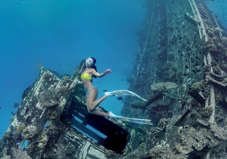 Photography by Welle in Shipwreck of Maldives in Vaavu atoll.