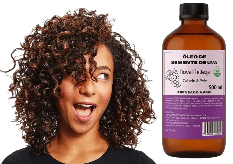 Óleo De Semente De Uva Vegetal Puro Umectação Capilar 500ml