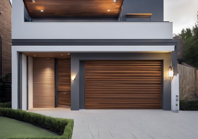 a modern home with a modern design royalty photo