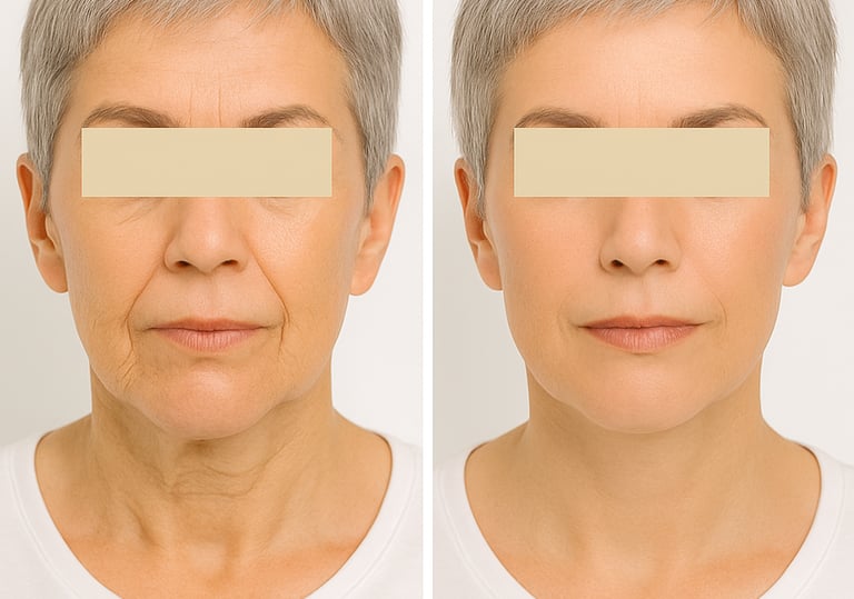 Resultado natural tras lifting facial natural aplicado por médicos estéticos AR Clinic.