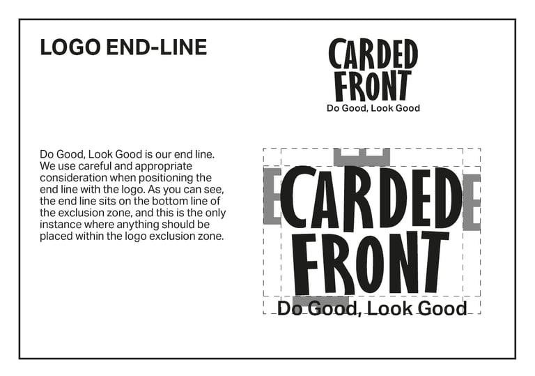 carded front logo end line