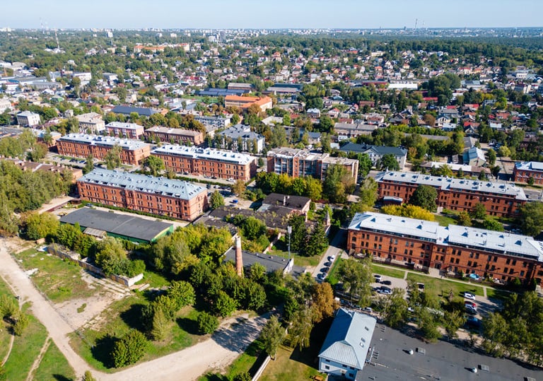 Karininkų namai iš aukštai