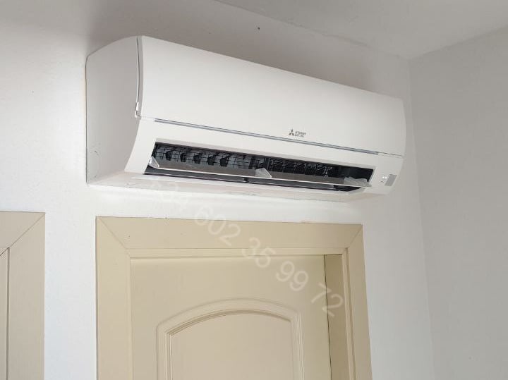 Split system AC installation