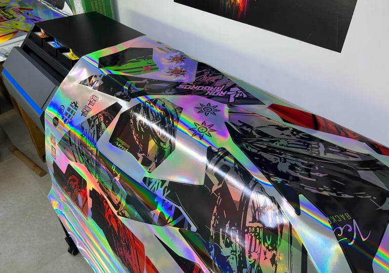 a large print of a large print on a table