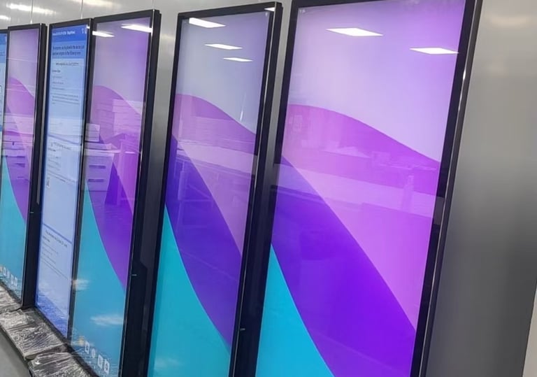 CLARATECH VERTICAL ADVERTISING MACHINE AT OFFICE 