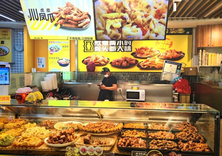 Professional advertising display solution by ClaraTech for high-traffic food and beverage chains.