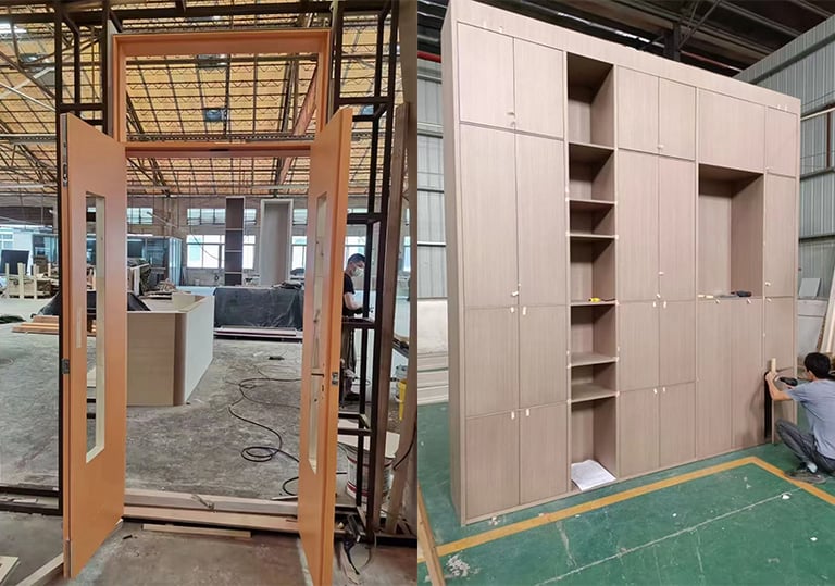 trial assembly of door