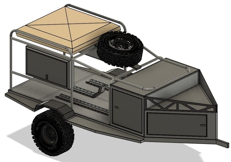 3d modeling off road trailer