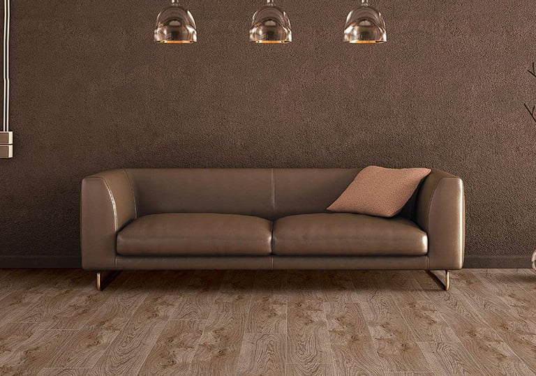 Oak Wheat Laminate Flooring Installed Image