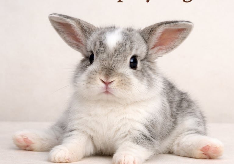 What Is Splay Leg - AI generated image of baby Holland Lop with splay leg