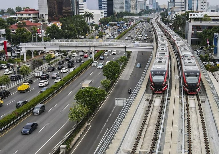Railways used on Indonesia's LRT project named LRT Jabodebek