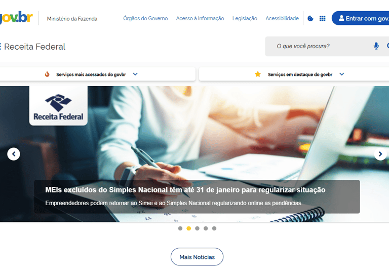 Site da Receita Federal