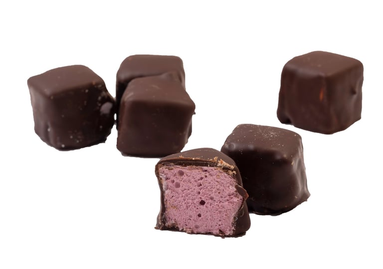 Cuberdonspekken met chocolade