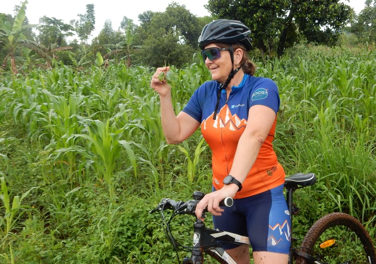 Imagine cycling in this beautiful nature of Jinja