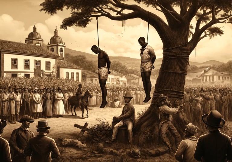 A Árvore dos Enforcados em Araxá, um símbolo sombrio da história local, associada a lendas de injust