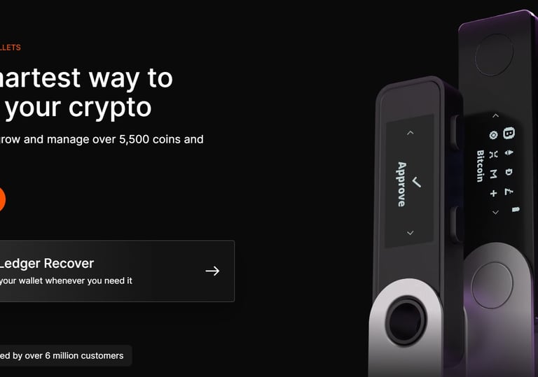 Ledger Wallet Crypto Cryptocurrency Wallet Storage Bitcoin Ethereum Doge Chainlink Polygon