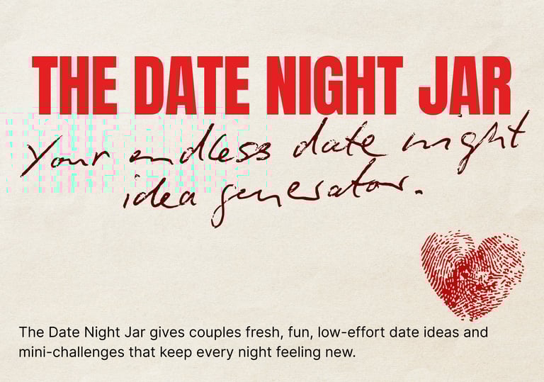 The Date Night Jar Printable Couples Game