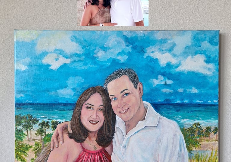 couple portrait at the beach