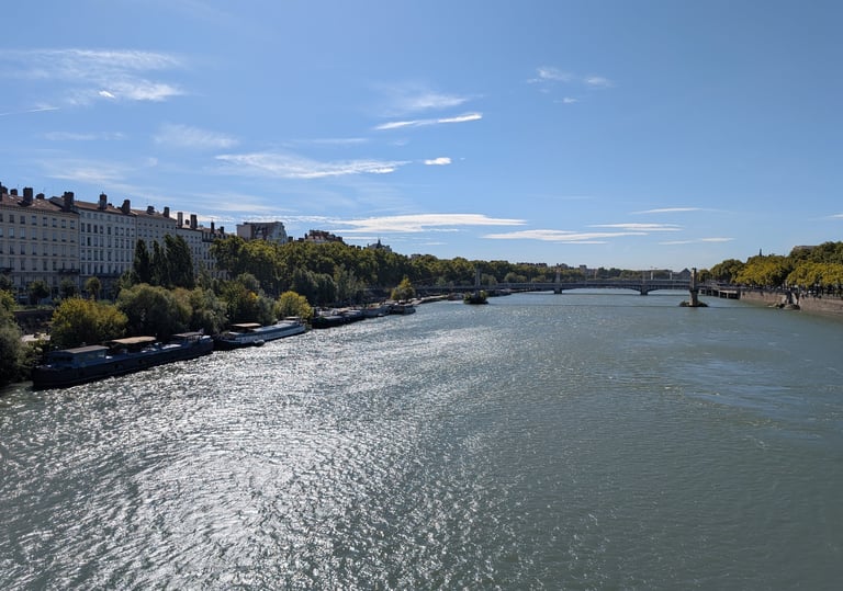 City Run à Lyon - Vue du Rhône