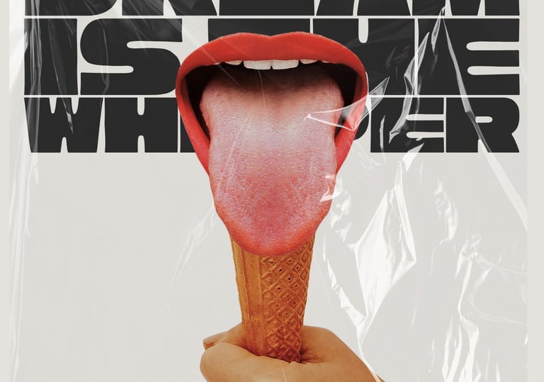 album art with a tongue sticking out of it