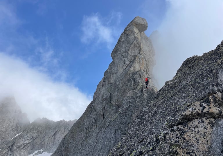 The summit is still far away. Via Bramani on Punta Rasica, Valmasino - Italy