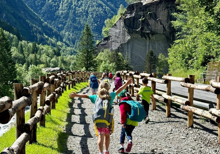 Walking toward Sasso Remenno — Europe's biggest boulder 