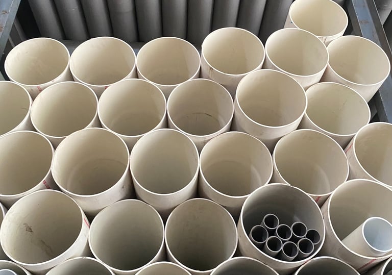 a bunch of different types of pipes and pipes Distributor Pralon