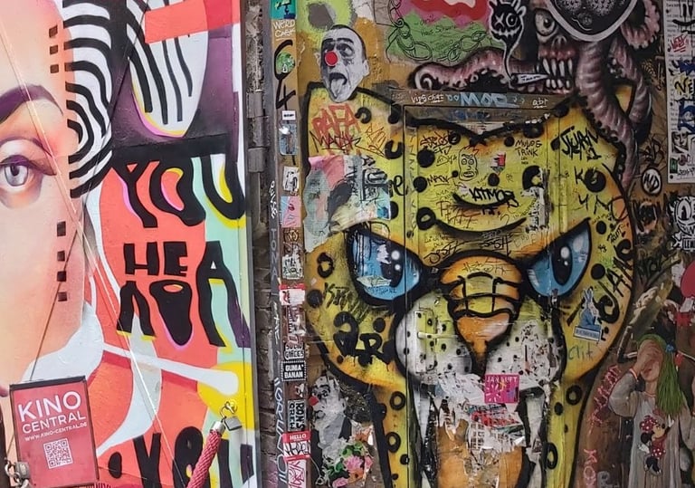 a door with a tiger head and a tiger head