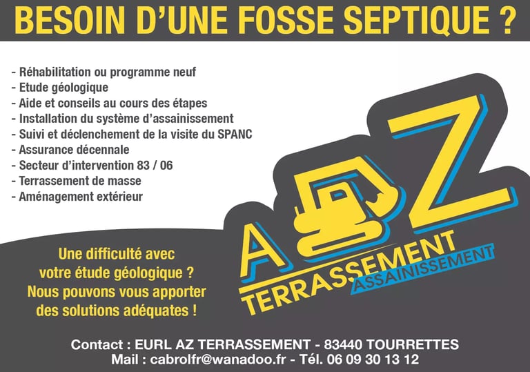 fosse septique az terrassement