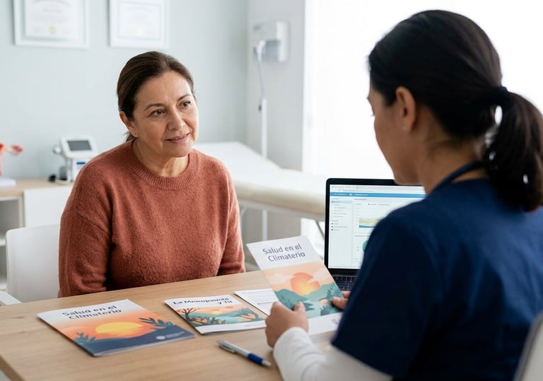 Consulta médica para el tratamiento de menopausia y climaterio en San Miguel de Allende.