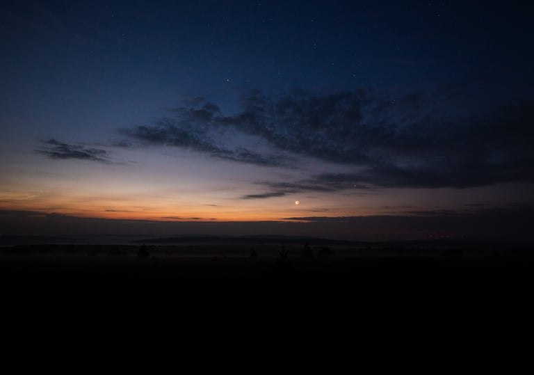 La lune dans les Fagnes