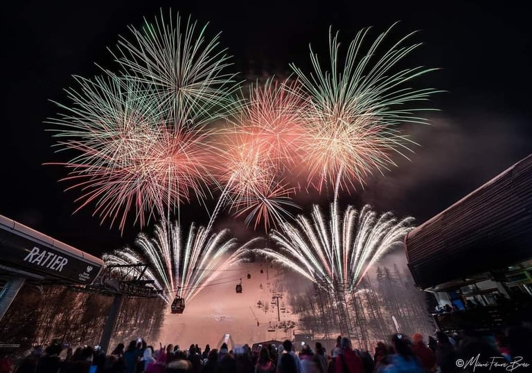 Photo feu d'artifice Serre Chevalier