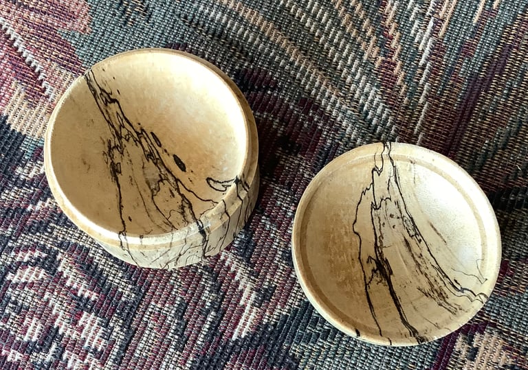 Spalted Tamarind Lidded Box Interiors