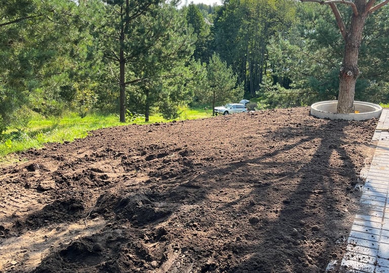 Atliekami sklypo lyginimo (planiravimo) darbai