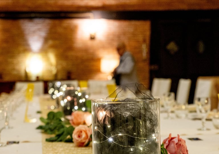 sfera/cilindro con toulle e led