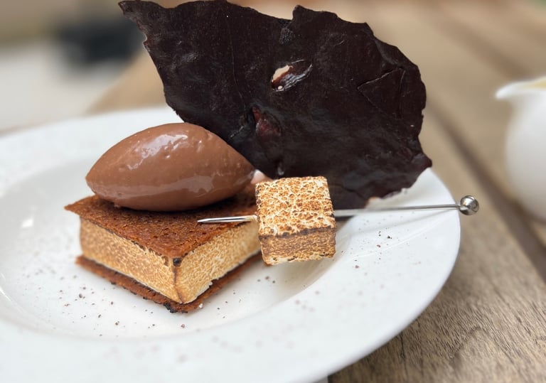 s'mores dessert plated 