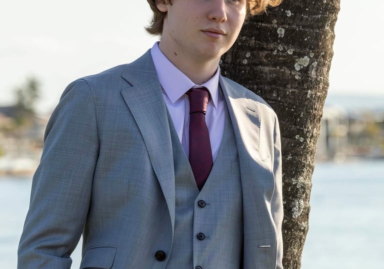 grey School formal suit