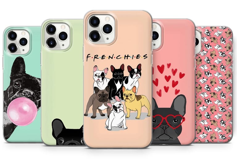 5 custom printed phone cases (Dogs)