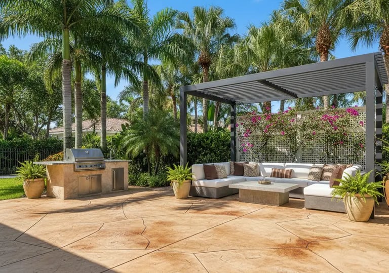 Freshly Resurfaced Decorative Concrete in Hollywood