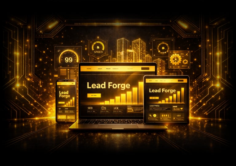 esempio di sito web ad alta conversione con Lead Forge website building
