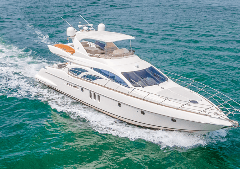 Azimut 65FT yacht rental Miami for up to 13 guests with premium experience