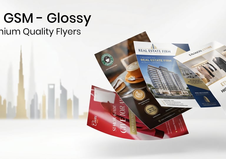 170gsm glossy flyer - premium option, best for: Premium brands, luxury services, corporate campaigns