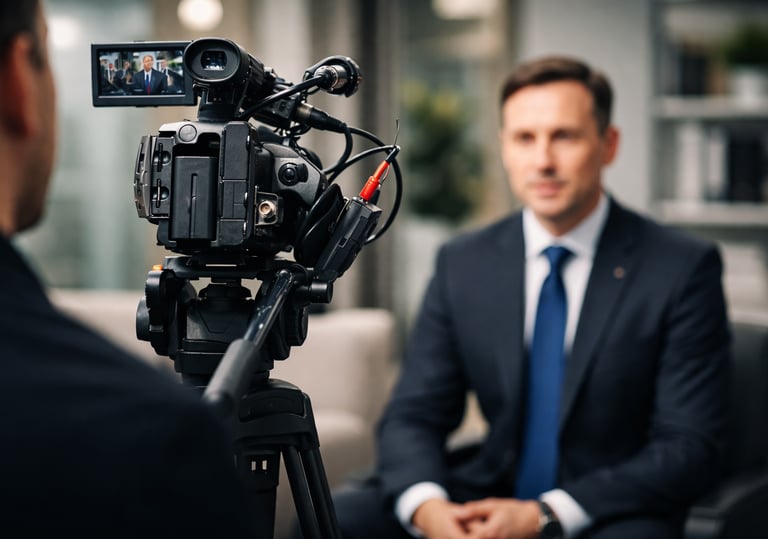 illustration Préparation Interviews TV Radio Presse | Coaching Premium Dirigeants