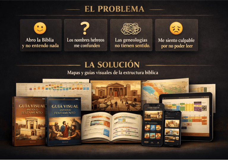 Guía Visual del Antiguo Testamento con mapas y cronologías para estudiar la Biblia de forma estructurada.