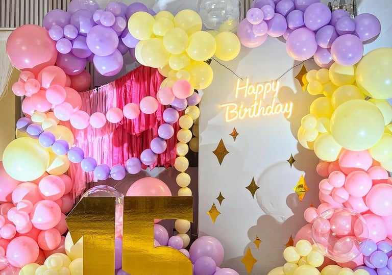 Birthday party balloon decoration Dubai UAE