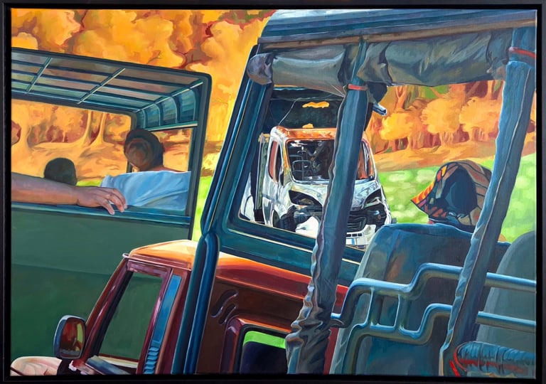 "Durchfahrt"-Öl auf Leinwand-Gemälde von 2025-Jasmin Roßmann