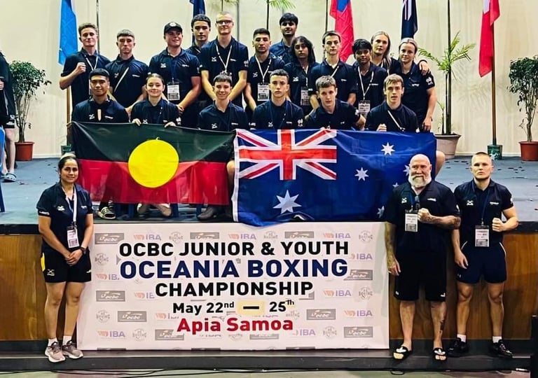 Our Head Coach - Satinder Kaur with the Australian Boxing Team at the OCEANIA Championship in Samoa