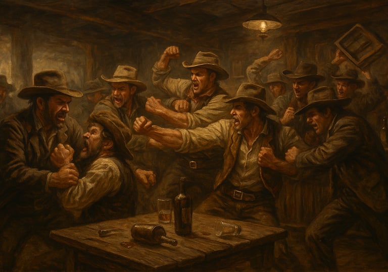 Bar room brawl