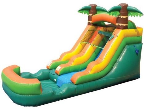 TROPICAL SINGLE SLIDE WET OR DRY WITH POOL OOL OR BALL PIT. Bookings 832-216-8423